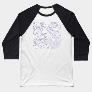 Paleolithic Bear, Horse and others Purple version Baseball T-Shirt